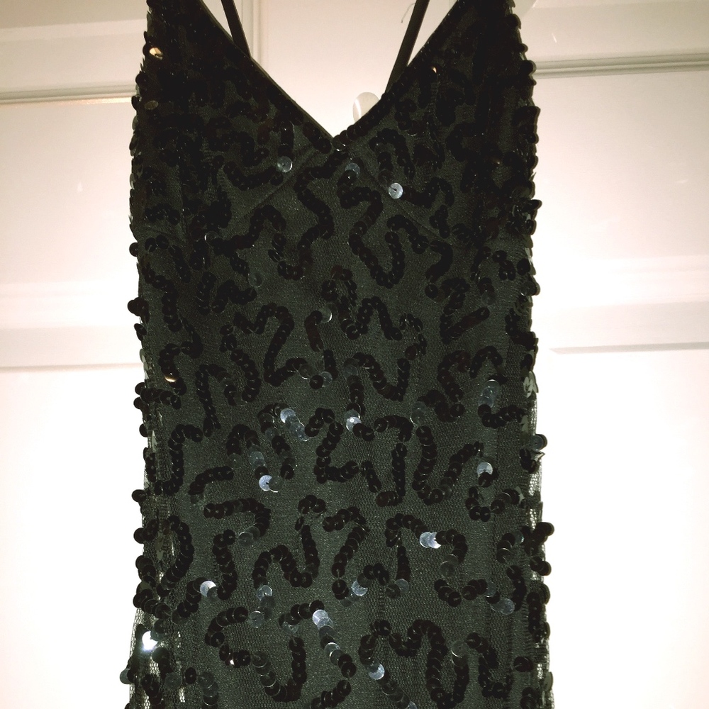 Betsy Johnson Sequined black dress